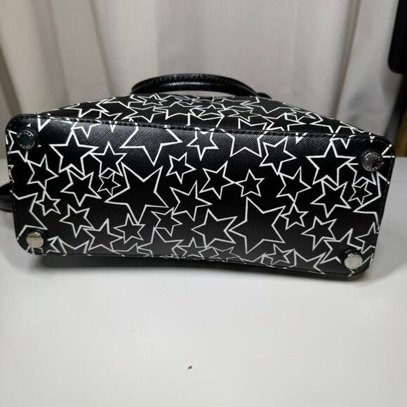 Michael Kors Emmy Star Print Dome Satchel Crossbody Bag Saffiano Leather - Picture 3 of 13